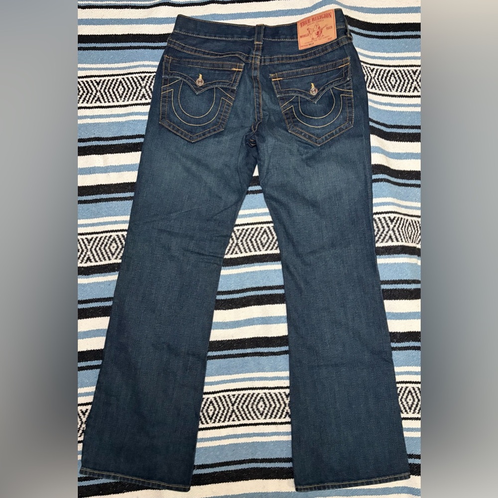 True Religion Jeans Billy Boot Cut Sz 32 Dark Blue Exc Condition